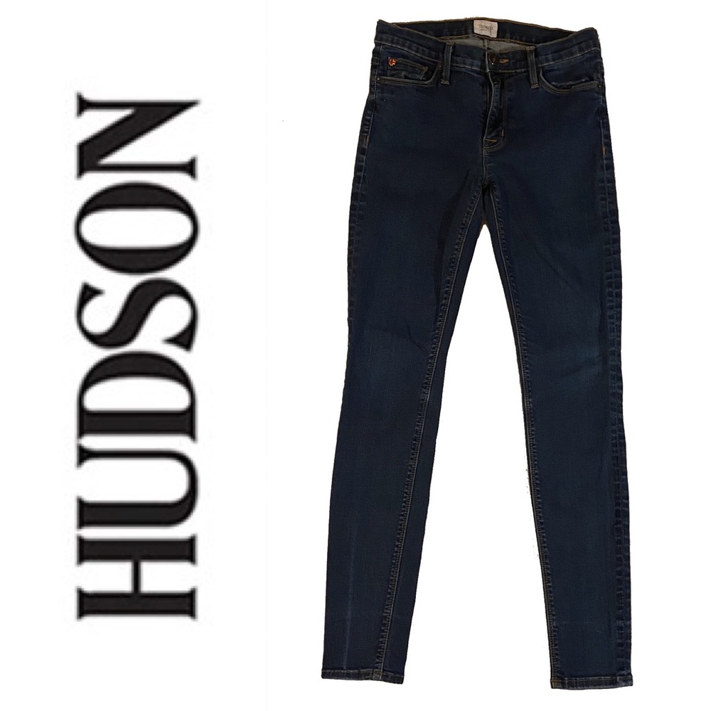 HUDSON mis rise skinny blue jeans
